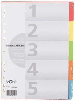 Pagna Intercalaires En Carton - A4 - 5 Touches