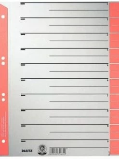 Leitz Intercalaires En Carton - A4 Extra-large - Rouge