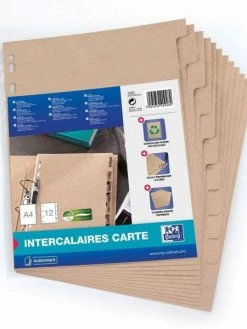 Oxford Intercalaires En Carton "Touareg" - A4 - 12 Touches