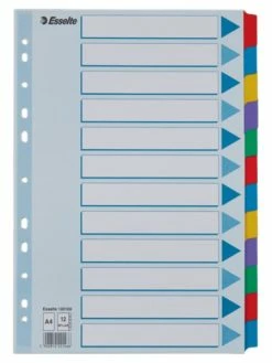 Esselte Intercalaires En Carton Uni - A4 - 12 Touches