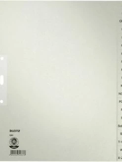 Leitz Intercalaires En Papier Naturel, A-Z, A4 Extra-large