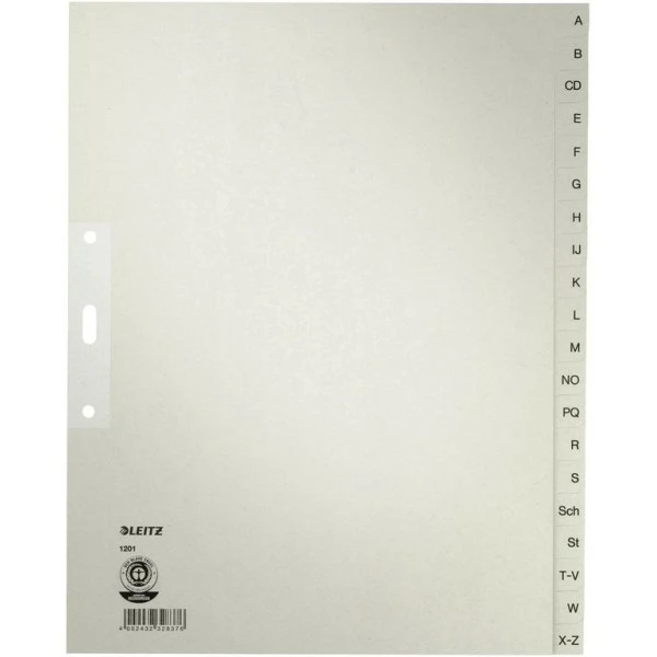 Leitz Intercalaires En Papier Naturel, A-Z, A4 Extra-large 1 Leitz Intercalaires En Papier Naturel, A-Z, A4 Extra-large