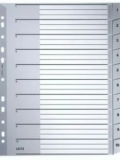 Leitz Intercalaires En Plastique A4+ - Numérique - 10 Touches