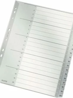 Leitz Intercalaires En Plastique A4+ - Numérique - 20 Touches