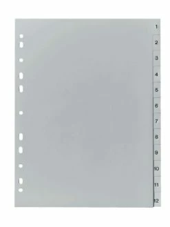 Herlitz Intercalaires En Plastique A4 - Numériques - 12 Touches