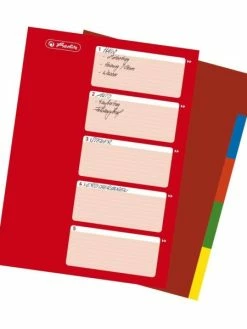Herlitz Intercalaires En Plastique - Uni - A4 - 5 Touches