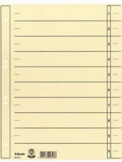 Esselte Intercalaires Modulables Carton - A4+ - Chamois
