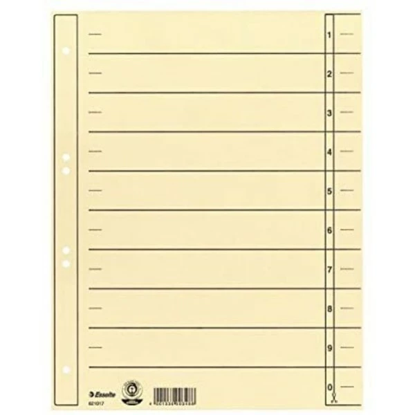 Esselte Intercalaires Modulables Carton - A4+ - Chamois 1 Esselte Intercalaires Modulables Carton - A4+ - Chamois