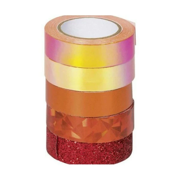 Czech Beads Exclusive Jeu De L'Auto-Bandes De Papier Adhésif - Teinte Orange (5pcs), L'Art De La Bande, Ruban Adhésif, Acc 1 Czech Beads Exclusive Jeu De L'Auto-Bandes De Papier Adhésif - Teinte Orange (5pcs), L'Art De La Bande, Ruban Adhésif, Acc