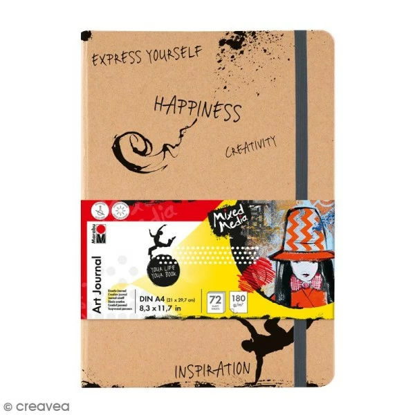 Marabu Journal Créatif - Art Journal - Mixed Media - A4 - 72 Pages 1 Marabu Journal Créatif - Art Journal - Mixed Media - A4 - 72 Pages