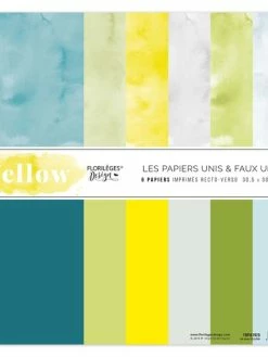 Florilèges Design Kit 6 Papiers Unis 30,5 X 30,5 Cm YELLOW