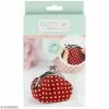 Artemio Kit Couture Crafty Cotton- Porte-monnaie Rouge à Pois Blancs - 10 X 8 Cm