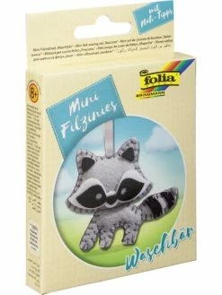 FOLIA Kit Couture De Feutrine ''Filzinies'' 12 Pièces Raton Laveur