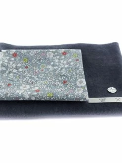 Com'1 Idée Kit Couture - HeadBand Velours Et Liberty - Bleu Marine -V-Zug shop kit couture headband velours et liberty bleu marine p 3