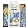 Com'1 Idée Kit Couture - Hochet Et Attache-tétine - Liberty Bleu