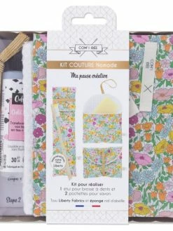 Com'1 Idée Kit Couture - Kit De Toilette Liberty Poppy Forest - 3 Pcs