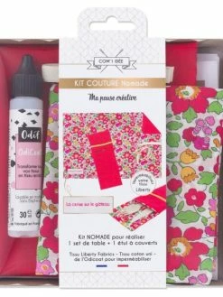 Com'1 Idée Kit Couture - Kit Repas Nomade Liberty Betsy - 2 Pcs