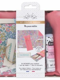 Com'1 Idée Kit Couture - Kit Repas Nomade Liberty Joanna Louise - 2 Pcs