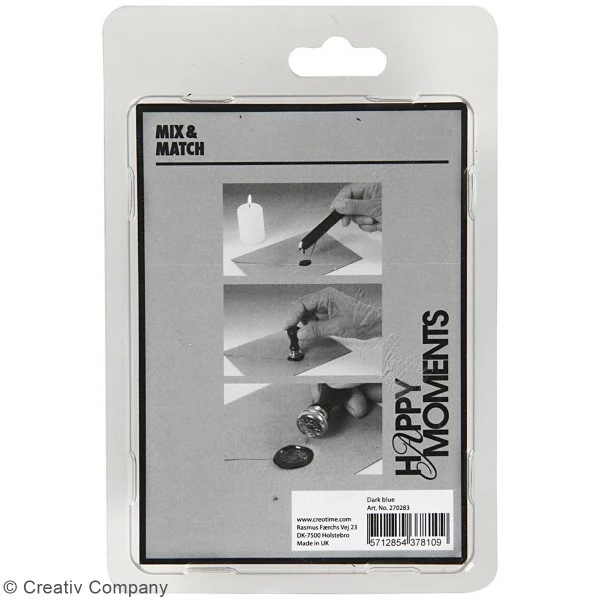 Creativ Company Kit De Cire à Cacheter - Bleu Foncé - Motifs Couronne De Feuilles - 2 Pcs 3 Creativ Company Kit De Cire à Cacheter - Bleu Foncé - Motifs Couronne De Feuilles - 2 Pcs – Image 3