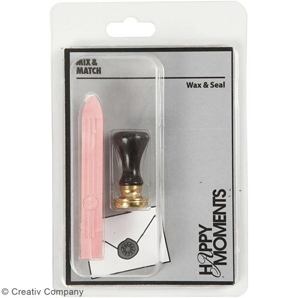 Creativ Company Kit De Cire à Cacheter - Rose - Motifs Couronne De Feuilles - 3 Pcs 2 Creativ Company Kit De Cire à Cacheter - Rose - Motifs Couronne De Feuilles - 3 Pcs – Image 2