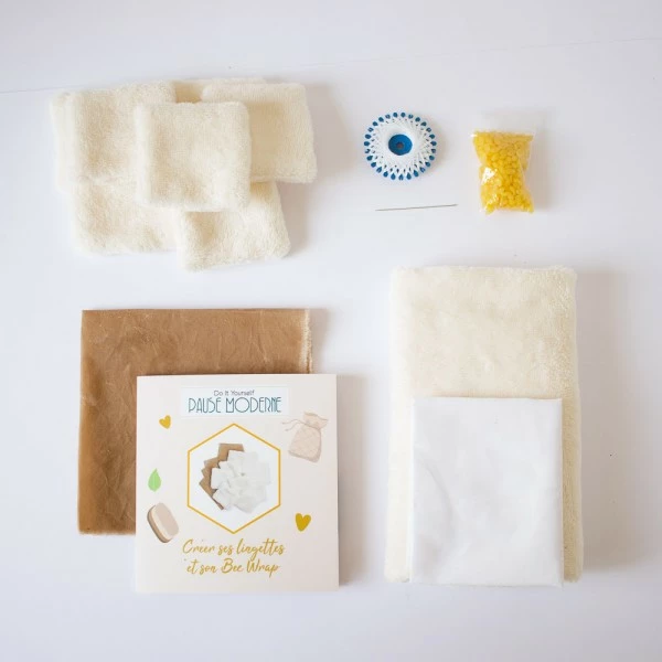 Pause Moderne Kit DIY - Créer Ses Lingettes Et BeeWrap 2 Pause Moderne Kit DIY - Créer Ses Lingettes Et BeeWrap – Image 2
