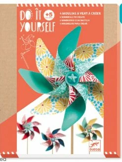 Djeco Kit Do It Yourself - 4 Moulins à Vent Colorés
