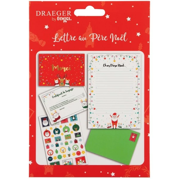 Draeger By Toga Kit Lettre Au Père Noël - Rouge 1 Draeger By Toga Kit Lettre Au Père Noël - Rouge