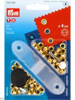 Kit Oeillet Prym - Oeillets Dorés 4 Mm - 50 Pcs