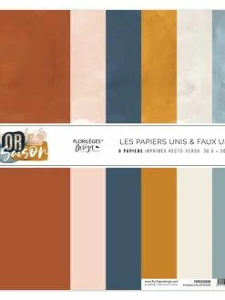 Florilèges Design Kit Papiers Unis OR SAISON
