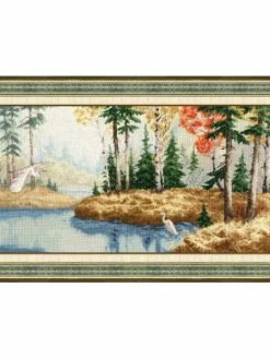 Kit Point De Croix Golden Fleece - Hérons Sur L'étang S / LP053