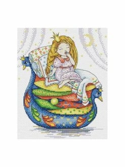 Artibalta Kit Point De Croix MP Studia- La Princesse Et Le Petit Pois SM-136 23*18 Cm