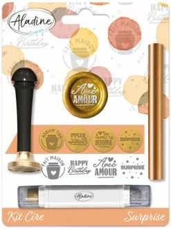 Aladine Kit Pour Cachet De Cire - Cadeau - 7 Pcs