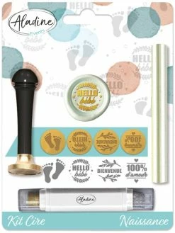 Aladine Kit Pour Cachet De Cire - Naissance - 7 Pcs