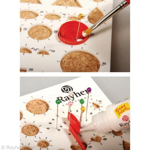 Rayher Kit Quilling - Pochoir En Liège Et Aiguilles 5 Rayher Kit Quilling - Pochoir En Liège Et Aiguilles – Image 5