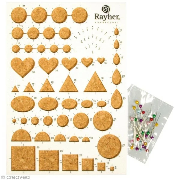 Rayher Kit Quilling - Pochoir En Liège Et Aiguilles 1 Rayher Kit Quilling - Pochoir En Liège Et Aiguilles