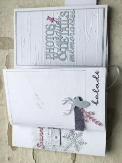Cemoiquiaifee Kit Scrapbooking Mini Album Hiver 20X12 Cm -V-Zug shop kit scrapbooking mini album hiver 20x12 cm p 3
