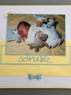 Cemoiquilaifee Kit Scrapbooking Page Bébé 30,5/30,5 Cm