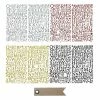 AUCUNE Kit Stickers Alphabets à Paillettes + 20 étiquettes Kraft Fanion