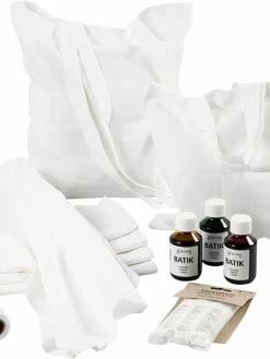 Creativ Company Kit - Torchons Et Sac Fourre-tout Teints En Batik - 1 Set