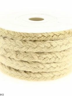 Creavea Lacet Tressé En Chanvre Naturel - 10 Mm X 5 Mètres