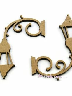 Lampadaires Bois Boanita - 2 Pièces