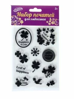 Czech Beads Exclusive Le Bonheur De Gaufrage Joints Ensemble, Claire En Caoutchouc De Silicone De Timbre, De Scrapbooking