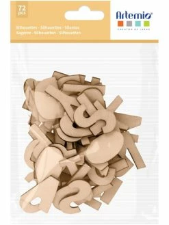Artemio Lettres En Bois - 2,6 Cm - 72 Pcs