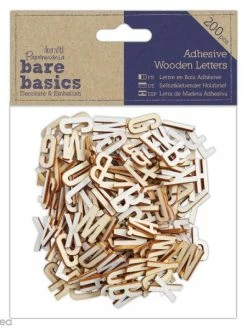Docrafts Papermania Lettres En Bois Adhésives - 2 Cm - 200 Pcs