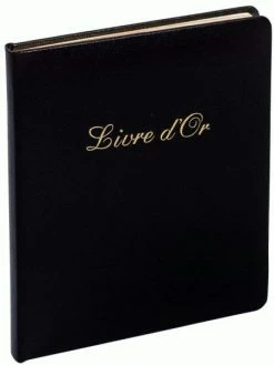 Exacompta Livre D'or En Cuir Alpille Noir
