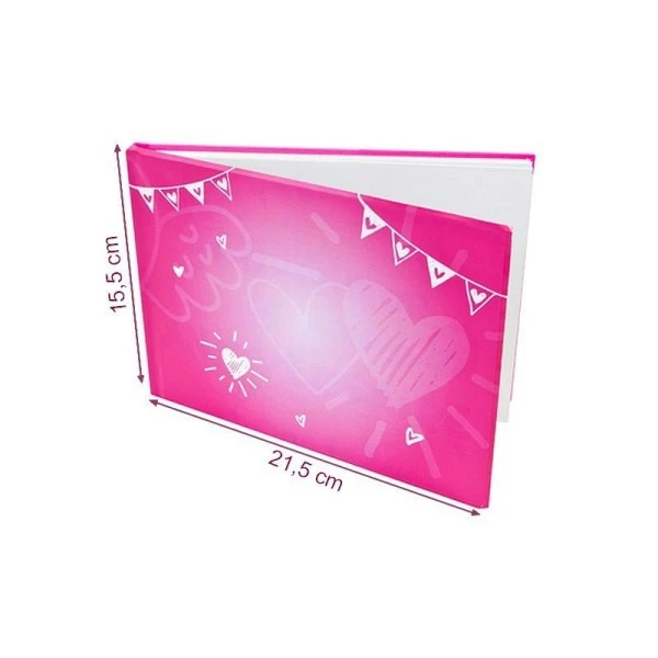 Hobi Livre D'or Fuchsia Mariage Ou Anniversaire, Dim. 21,5 X 15,5 Cm, Imprimé Romantique 1 Hobi Livre D'or Fuchsia Mariage Ou Anniversaire, Dim. 21,5 X 15,5 Cm, Imprimé Romantique