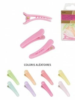 MDC Lot 10 De Pinces Crocodiles Plastique 35mm Multicolore Pastel