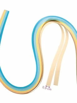 Artif Lot 100 Bandelettes Papier Quilling Tons Jaune Et Bleu 9 Mm X 53 Cm, 80 G/m²