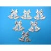 La Boutique D'Isacrea LOT 6 APPLIQUES TISSUS : Cloche Argent 35*40mm