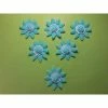 La Boutique D'Isacrea LOT 6 APPLIQUES TISSUS : Marguerite Bleu/blanc 35mm